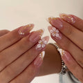 3D Flower Nail Art Nail Pieces Wearable Nail Tips Press on Nails